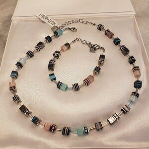 New Coeur de Lion Candy GeoCube Bracelet & Necklace Set